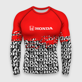 Мужской рашгард 3D с принтом [Honda]  Pattern в Петрозаводске,  |  | honda | sport | авто | автомобиль | бренд | марка | спорт | хонда