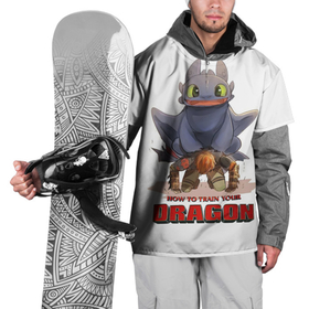 Накидка на куртку 3D с принтом забавный дракон Беззубик в Тюмени, 100% полиэстер |  | how to train your dragon | беззубик | дракон | как приручить дракона | ночная фурия