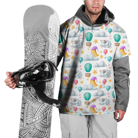 Накидка на куртку 3D с принтом Спокойной ночи  паттерн  сон , 100% полиэстер |  | Тематика изображения на принте: на ночь | ночь | облачка | приснилось | сноведения | сны | сон | спокойной ночи