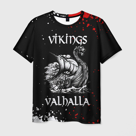 Мужская футболка 3D с принтом Викинги: Вальхалла   Vikings: Valhalla , 100% полиэфир | прямой крой, круглый вырез горловины, длина до линии бедер | ship | vikings | vikings  valhalla | vikings valhalla | вальгалла | викинги | викинги 2022 | викинги валхалла | викинги вальгалла | викинги вальхалла | корабль | корабль викингов | сериал викинги