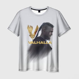 Мужская футболка 3D с принтом Vikings: Valhalla в Екатеринбурге, 100% полиэфир | прямой крой, круглый вырез горловины, длина до линии бедер | logo | воин | рагнар лодброк | сериал