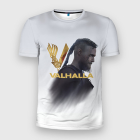 Мужская футболка 3D Slim с принтом Vikings: Valhalla в Белгороде, 100% полиэстер с улучшенными характеристиками | приталенный силуэт, круглая горловина, широкие плечи, сужается к линии бедра | logo | воин | рагнар лодброк | сериал