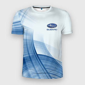 Мужская футболка 3D Slim с принтом [Subaru]   Sport в Екатеринбурге, 100% полиэстер с улучшенными характеристиками | приталенный силуэт, круглая горловина, широкие плечи, сужается к линии бедра | auto | subaru | авто | автомобиль | бренд | марка | машины | субару