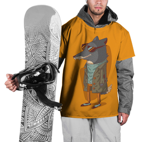 Накидка на куртку 3D с принтом Хитрый лис в плаще в Тюмени, 100% полиэстер |  | Тематика изображения на принте: животное | лис | лиса | рыжий | рыжий хвост | хитрый