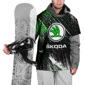 Накидка на куртку 3D с принтом Skoda: Потёртости. в Тюмени, 100% полиэстер |  | auto | shkoda | skoda | авто | автомобиль | бренд | марка | шкода