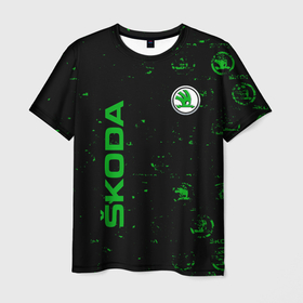 Мужская футболка 3D с принтом Skoda: Sport Auto. в Кировске, 100% полиэфир | прямой крой, круглый вырез горловины, длина до линии бедер | auto | shkoda | skoda | авто | автомобиль | бренд | марка | шкода