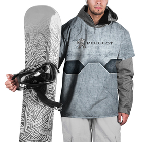 Накидка на куртку 3D с принтом Peugeot металл , 100% полиэстер |  | auto | peugeot | авто | автомобиль | бренд | марка | машины | пежо