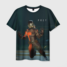 Мужская футболка 3D с принтом Prey невесомость , 100% полиэфир | прямой крой, круглый вырез горловины, длина до линии бедер | horror | prey | space | космический корабль | космос | прей | прэй | страшная игра | ужастик | шутер