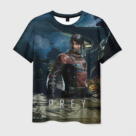 Мужская футболка 3D с принтом Prey game Прэй , 100% полиэфир | прямой крой, круглый вырез горловины, длина до линии бедер | horror | prey | space | космический корабль | космос | прей | прэй | страшная игра | ужастик | шутер