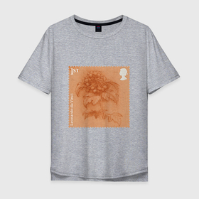 Мужская футболка хлопок Oversize с принтом LEONARDO I (botanica) в Курске, 100% хлопок | свободный крой, круглый ворот, “спинка” длиннее передней части | art | artist | botanica | leonardo | poster | искусство | художники