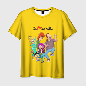 Мужская футболка 3D с принтом Дункан и семья , 100% полиэфир | прямой крой, круглый вырез горловины, длина до линии бедер | duncanville | джек | дункан | дунканвилль | кимберли | мультик | мультсериал | цзин | энни