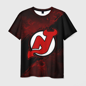 Мужская футболка 3D с принтом New Jersey Devils, Нью Джерси Девилз в Новосибирске, 100% полиэфир | прямой крой, круглый вырез горловины, длина до линии бедер | devils | hockey | new jersey | new jersey devils | nhl | usa | девилз | нхл | нью джерси | ньюджерси девилз | спорт | сша | хоккей | шайба