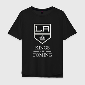 Мужская футболка хлопок Oversize с принтом Los Angeles Kings, Лос Анджелес Кингз в Тюмени, 100% хлопок | свободный крой, круглый ворот, “спинка” длиннее передней части | Тематика изображения на принте: hockey | kings | los angeles | los angeles kings | nhl | usa | кингз | лос анджелес | лос анджелес кингз | нхл | спорт | сша | хоккей | шайба
