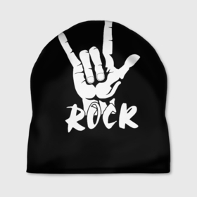 Шапка 3D с принтом РОК   (ROCK) в Белгороде, 100% полиэстер | универсальный размер, печать по всей поверхности изделия | dead kennedys | exploited | fpg | punks not dead | анархия | гаражный рок | гитара | гражданская оборона | гранж | ирокез | король и шут | металл | музыка | наив | панк рок | пурген | рок музыка | рокер | рокнролл