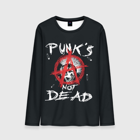 Мужской лонгслив 3D с принтом Punks Not Dead (Анархия) в Петрозаводске, 100% полиэстер | длинные рукава, круглый вырез горловины, полуприлегающий силуэт | dead kennedys | exploited | fpg | punks not dead | анархия | гаражный рок | гитара | гражданская оборона | гранж | ирокез | король и шут | металл | музыка | наив | панк рок | пурген | рок музыка | рокер | рокнролл