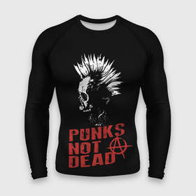 Мужской рашгард 3D с принтом Punk s Not Dead (Панк) ,  |  | dead kennedys | exploited | fpg | punks not dead | анархия | гаражный рок | гитара | гражданская оборона | гранж | ирокез | король и шут | металл | муз | наив | панк рок | пурген | рок музыка | рокер | рокнролл | сектор газа