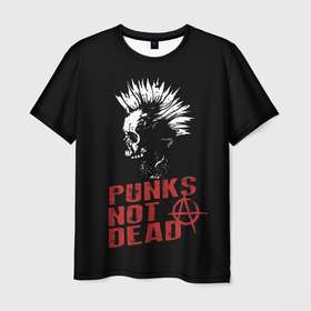 Мужская футболка 3D с принтом Punks Not Dead (Панк) , 100% полиэфир | прямой крой, круглый вырез горловины, длина до линии бедер | Тематика изображения на принте: dead kennedys | exploited | fpg | punks not dead | анархия | гаражный рок | гитара | гражданская оборона | гранж | ирокез | король и шут | металл | муз | наив | панк рок | пурген | рок музыка | рокер | рокнролл | сектор газа