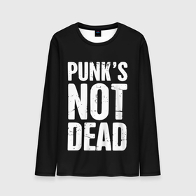 Мужской лонгслив 3D с принтом PUNKS NOT DEAD (Панки Живы) в Белгороде, 100% полиэстер | длинные рукава, круглый вырез горловины, полуприлегающий силуэт | dead kennedys | exploited | fpg | punks not dead | анархия | гаражный рок | гитара | гражданская оборона | гранж | ирокез | король и шут | металл | музыка | наив | панк рок | пурген | рок музыка | рокер | рокнролл