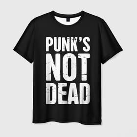 Мужская футболка 3D с принтом PUNKS NOT DEAD (Панки Живы) в Белгороде, 100% полиэфир | прямой крой, круглый вырез горловины, длина до линии бедер | Тематика изображения на принте: dead kennedys | exploited | fpg | punks not dead | анархия | гаражный рок | гитара | гражданская оборона | гранж | ирокез | король и шут | металл | музыка | наив | панк рок | пурген | рок музыка | рокер | рокнролл