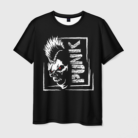Мужская футболка 3D с принтом PUNK   (ПАНК) , 100% полиэфир | прямой крой, круглый вырез горловины, длина до линии бедер | dead kennedys | exploited | fpg | punks not dead | анархия | гаражный рок | гитара | гражданская оборона | гранж | ирокез | король и шут | металл | музыка | наив | панк рок | пурген | рок музыка | рокер | рокнролл