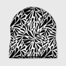 Шапка 3D с принтом Черно белый абстрактный узор в Белгороде, 100% полиэстер | универсальный размер, печать по всей поверхности изделия | абстрактный узор | модный | молодежный | простой | современный | черно белый | черный