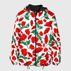 Мужская куртка 3D с принтом Цветы 