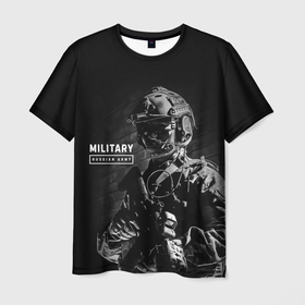 Мужская футболка 3D с принтом Military RA в Белгороде, 100% полиэфир | прямой крой, круглый вырез горловины, длина до линии бедер | 23 февраля | army | military | soldier | армия | военные | военый | войска | день защитника отечества | милитари | солдат | солдаты | спецназ