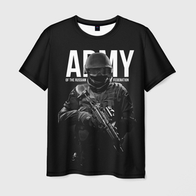 Мужская футболка 3D с принтом ARMY. RF в Петрозаводске, 100% полиэфир | прямой крой, круглый вырез горловины, длина до линии бедер | 23 февраля | army | military | soldier | армия | военные | военый | войска | день защитника отечества | милитари | солдат | солдаты | спецназ