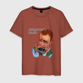 Мужская футболка хлопок с принтом Геймер блюз в Тюмени, 100% хлопок | прямой крой, круглый вырез горловины, длина до линии бедер, слегка спущенное плечо. | retro | retrogaming | восьмидесятые | губная гармошка | денди | картридж | ретростиль