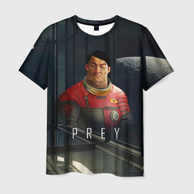 Мужская футболка 3D с принтом Prey Инженер в Санкт-Петербурге, 100% полиэфир | прямой крой, круглый вырез горловины, длина до линии бедер | Тематика изображения на принте: horror | prey | space | космический корабль | космос | прей | прэй | страшная игра | ужастик | шутер