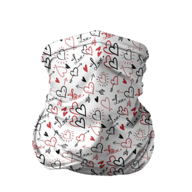 Бандана-труба 3D с принтом Valentines Pattern в Екатеринбурге, 100% полиэстер, ткань с особыми свойствами — Activecool | плотность 150‒180 г/м2; хорошо тянется, но сохраняет форму | arrows | art | background | hearts | love | pattern | texture | valentines day | арт | день влюбленных | день святого валентина | любовь | паттерн | сердечки | сердце | стрелы | текстура | фон