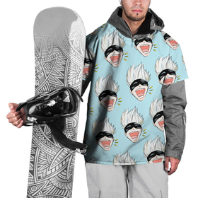 Накидка на куртку 3D с принтом Узор с Сатору в Тюмени, 100% полиэстер |  | Тематика изображения на принте: anime | jujutsu kaisen 0 | аниме | анимэ | магическая битва 0 | сатору гёдзё