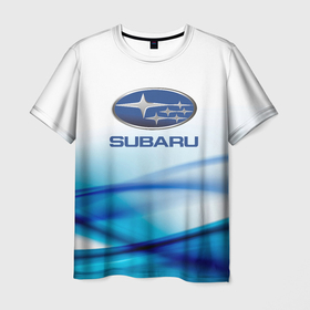 Мужская футболка 3D с принтом Subaru Спорт текстура в Санкт-Петербурге, 100% полиэфир | прямой крой, круглый вырез горловины, длина до линии бедер | auto | subaru | авто | автомобиль | бренд | марка | машины | субару