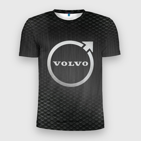Мужская футболка 3D Slim с принтом VOLVO автомобили в Белгороде, 100% полиэстер с улучшенными характеристиками | приталенный силуэт, круглая горловина, широкие плечи, сужается к линии бедра | volvo | авто | автомобиль | логотип | машина