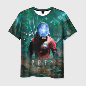 Мужская футболка 3D с принтом Prey (game) в Кировске, 100% полиэфир | прямой крой, круглый вырез горловины, длина до линии бедер | horror | prey | space | космический корабль | космос | прей | прэй | страшная игра | ужастик | шутер