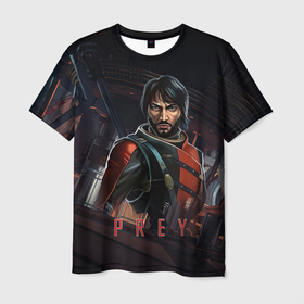 Мужская футболка 3D с принтом Dark Prey , 100% полиэфир | прямой крой, круглый вырез горловины, длина до линии бедер | horror | prey | space | космический корабль | космос | прей | прэй | страшная игра | ужастик | шутер