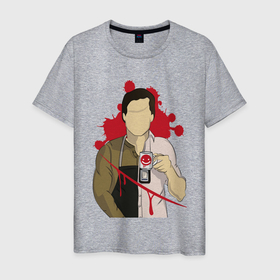 Мужская футболка хлопок с принтом Dexter (Art) в Белгороде, 100% хлопок | прямой крой, круглый вырез горловины, длина до линии бедер, слегка спущенное плечо. | dexter | арт | декстер | сериалы