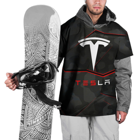 Накидка на куртку 3D с принтом Tesla Sport Logo. в Кировске, 100% полиэстер |  | elon mask | tesla | авто | автомобиль | илон | илон маск | маск | тесла