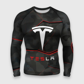 Мужской рашгард 3D с принтом Tesla Sport Logo. в Белгороде,  |  | elon mask | tesla | авто | автомобиль | илон | илон маск | маск | тесла