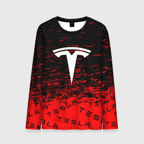 Мужской лонгслив 3D с принтом Tesla sport red в Тюмени, 100% полиэстер | длинные рукава, круглый вырез горловины, полуприлегающий силуэт | Тематика изображения на принте: elon mask | tesla | авто | автомобиль | илон | илон маск | маск | тесла