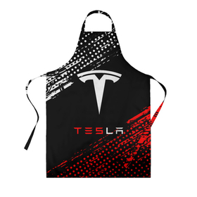 Фартук 3D с принтом [Tesla]   Logo Pattern в Петрозаводске, 100% полиэстер | общий размер — 65 х 85 см, ширина нагрудника — 26 см, горловина — 53 см, длина завязок — 54 см, общий обхват в поясе — 173 см. Принт на завязках и на горловине наносится с двух сторон, на основной части фартука — только с внешней стороны | elon mask | tesla | авто | автомобиль | илон | илон маск | маск | тесла