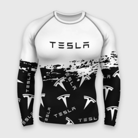 Мужской рашгард 3D с принтом [Tesla]  Black  White в Кировске,  |  | elon mask | tesla | авто | автомобиль | илон | илон маск | маск | тесла