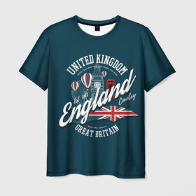 Мужская футболка 3D с принтом Англия (England) в Кировске, 100% полиэфир | прямой крой, круглый вырез горловины, длина до линии бедер | big ben | britain | england | foggy albion | great britain | ireland | london | scotland | stonehenge | united kingdom | wales | англия | бигбен | британия | великобритания | ирландия | лондон | соединённое королевство | стоунхендж | туманный альбион