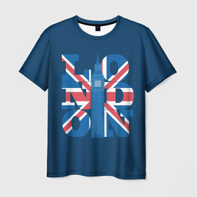 Мужская футболка 3D с принтом LONDON (Лондон) в Кировске, 100% полиэфир | прямой крой, круглый вырез горловины, длина до линии бедер | big ben | britain | england | foggy albion | great britain | ireland | london | scotland | stonehenge | united kingdom | wales | англия | бигбен | британия | великобритания | ирландия | лондон | соединённое королевство | стоунхендж | туманный альбион