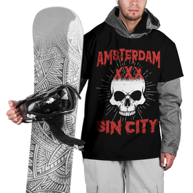 Накидка на куртку 3D с принтом AMSTERDAM (Амстердам) в Екатеринбурге, 100% полиэстер |  | amsterdam | death | holland | pirate | skeleton | skull | zombie | адамова голова | амстердам | гаага | голландия | зомби | кладбище | мертвец | могила | мумия | навь | нидерланды | пират | роттердам | скелет | страна | ужас