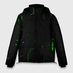 Мужская зимняя куртка 3D с принтом Neon Green Light в Белгороде, верх — 100% полиэстер; подкладка — 100% полиэстер; утеплитель — 100% полиэстер | длина ниже бедра, свободный силуэт Оверсайз. Есть воротник-стойка, отстегивающийся капюшон и ветрозащитная планка. 

Боковые карманы с листочкой на кнопках и внутренний карман на молнии. | light | neon | зеленый свет | неон | неоновый свет | свет