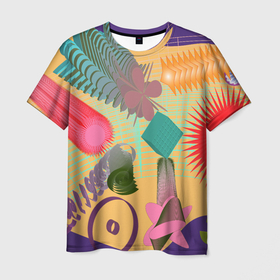 Мужская футболка 3D с принтом Марсианский пейзаж в Кировске, 100% полиэфир | прямой крой, круглый вырез горловины, длина до линии бедер | абстракция | космос | мистика | психоделика | сюрреализм