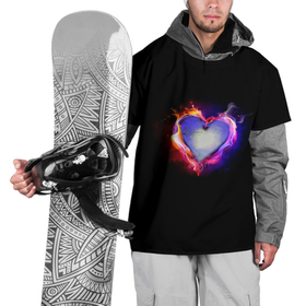 Накидка на куртку 3D с принтом Холодное сердце | Cold heart в Новосибирске, 100% полиэстер |  | Тематика изображения на принте: cold | heart | love | любовь | сердце