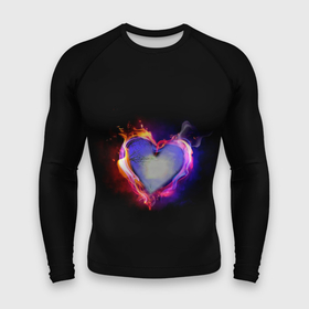 Мужской рашгард 3D с принтом Холодное сердце  Cold heart ,  |  | Тематика изображения на принте: cold | heart | love | любовь | сердце