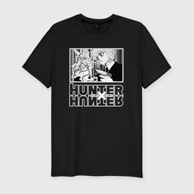 Мужская футболка хлопок Slim с принтом Hunter x Hunter Kurapika в Белгороде, 92% хлопок, 8% лайкра | приталенный силуэт, круглый вырез ворота, длина до линии бедра, короткий рукав | Тематика изображения на принте: anime | hunter x hunter | hunter x hunter kurapika | hxh | kurapika | manga | nen | аниме | аниме герои | курапика цепи | манга | охотник х охотник | охотник х охотник курапика